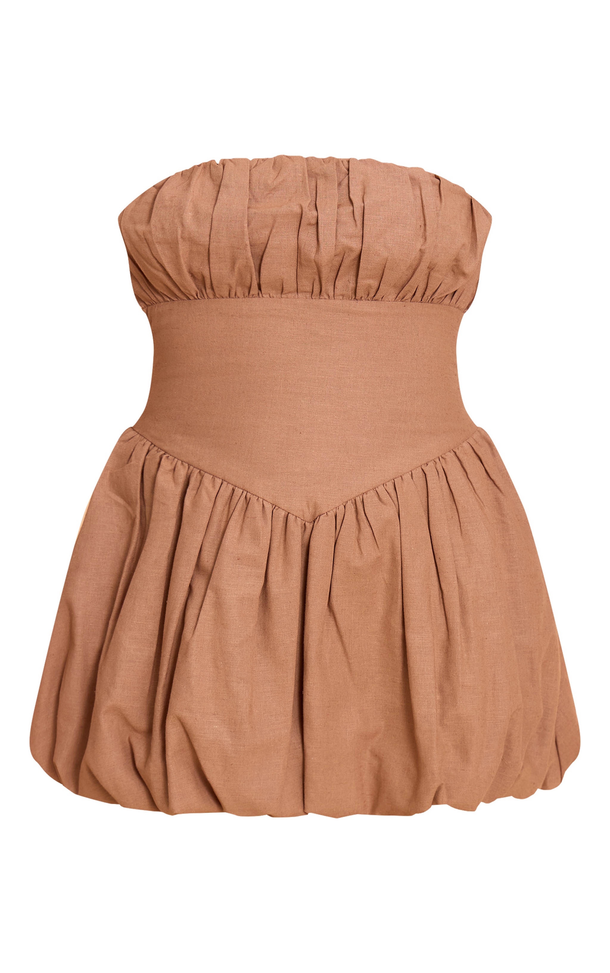 Taupe Ruched Bust Shift Dress image 5