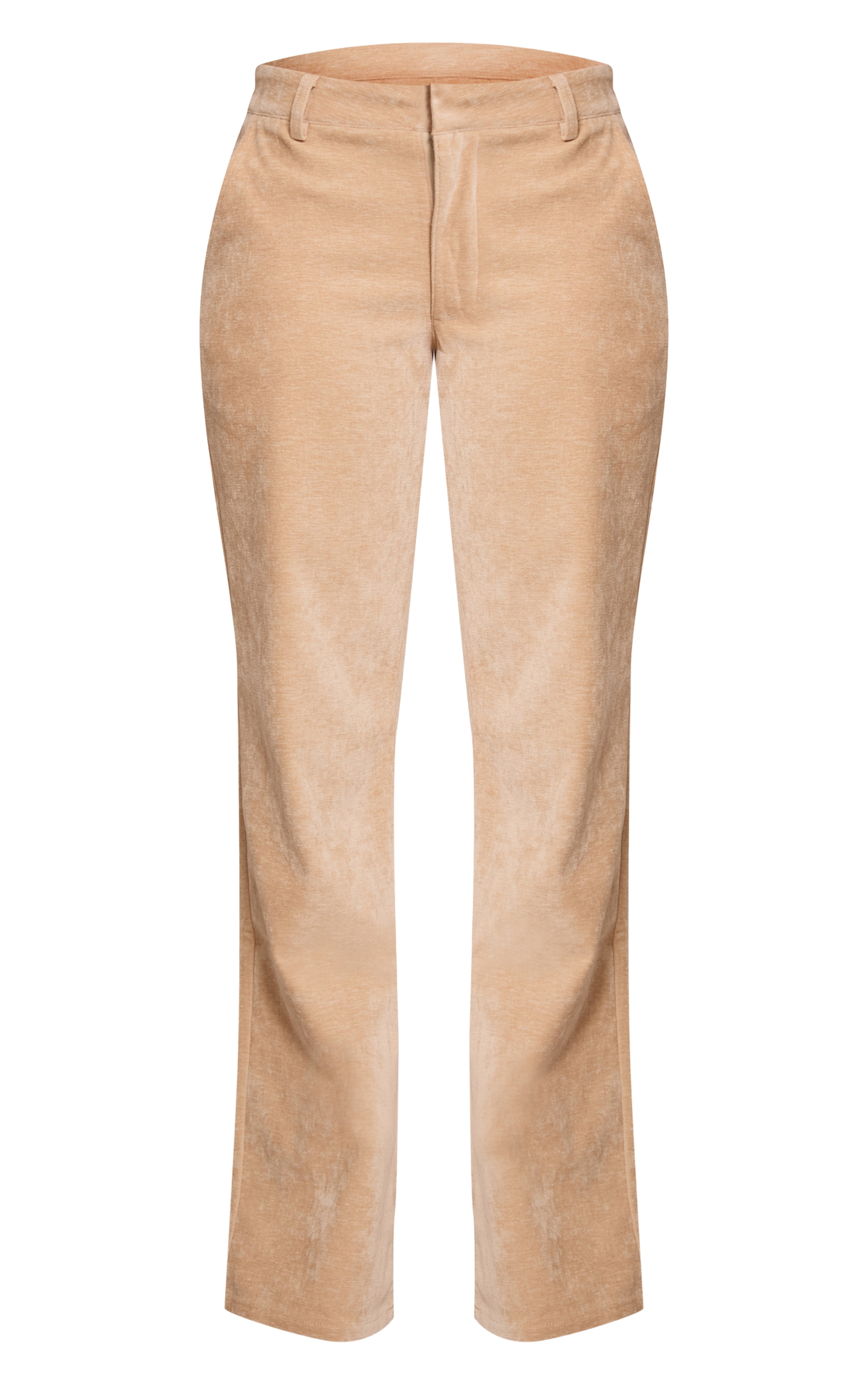 Camel Velour Straight Leg Pants image 5