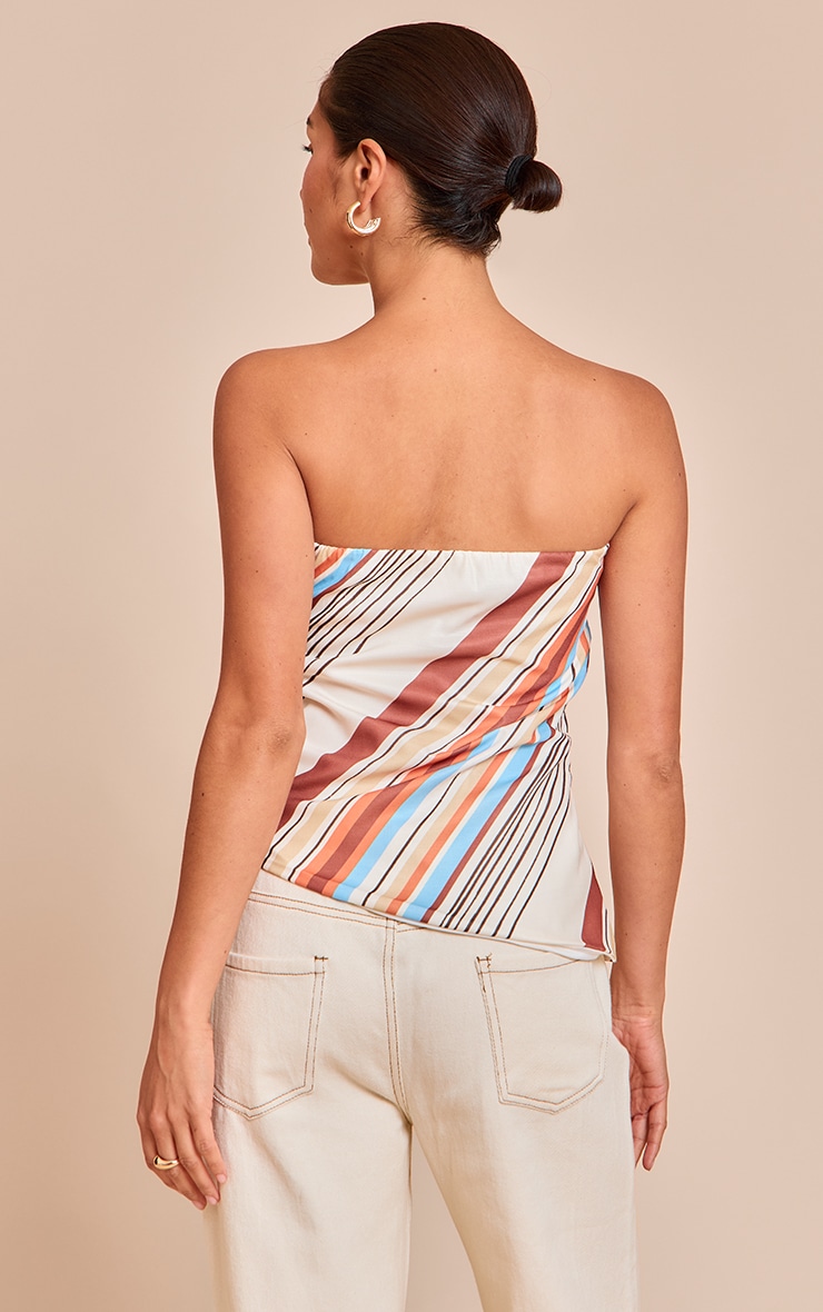 Petite Top bustier multicolore à rayures image 2
