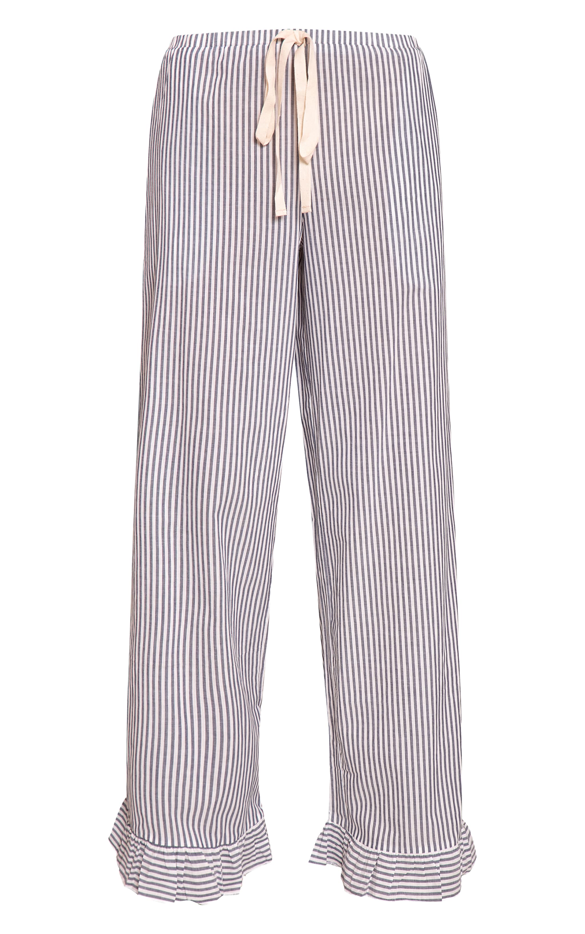 Blue Pinstripe Pants with Contrast Ties  image 5