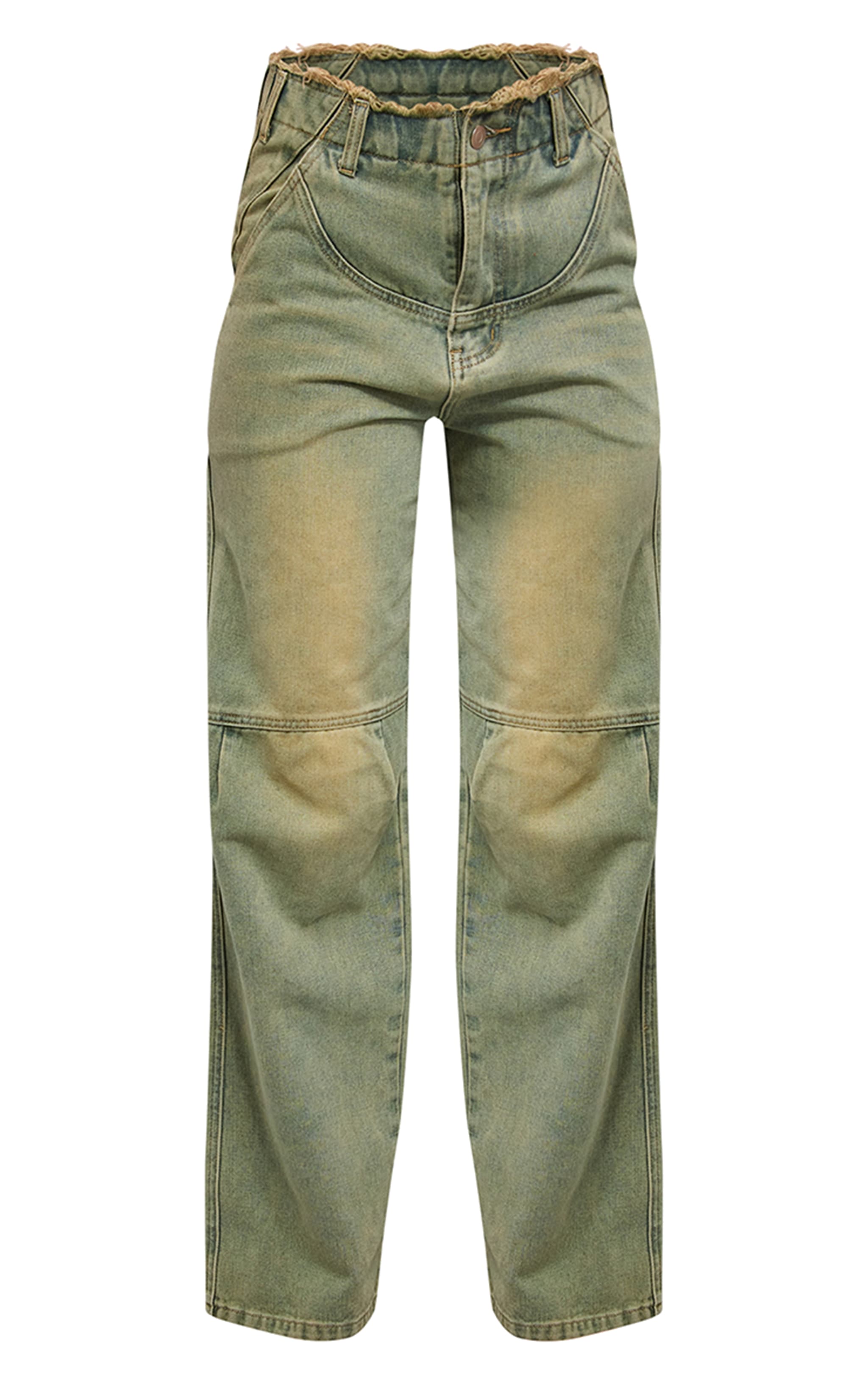 Vintage Raw Edge Waistband Boyfriend Jeans image 5