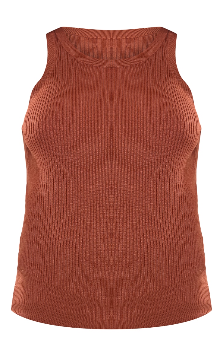 Maternity Coffee Knitted Longline Vest image 5