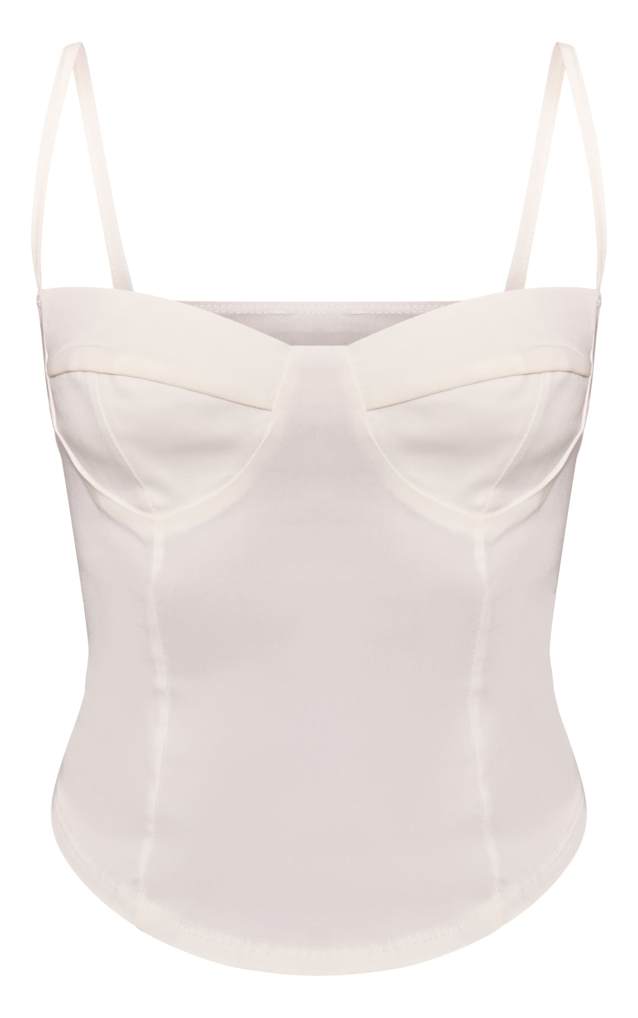 Buttermilk Curved Hem Bengaline Corset image 5