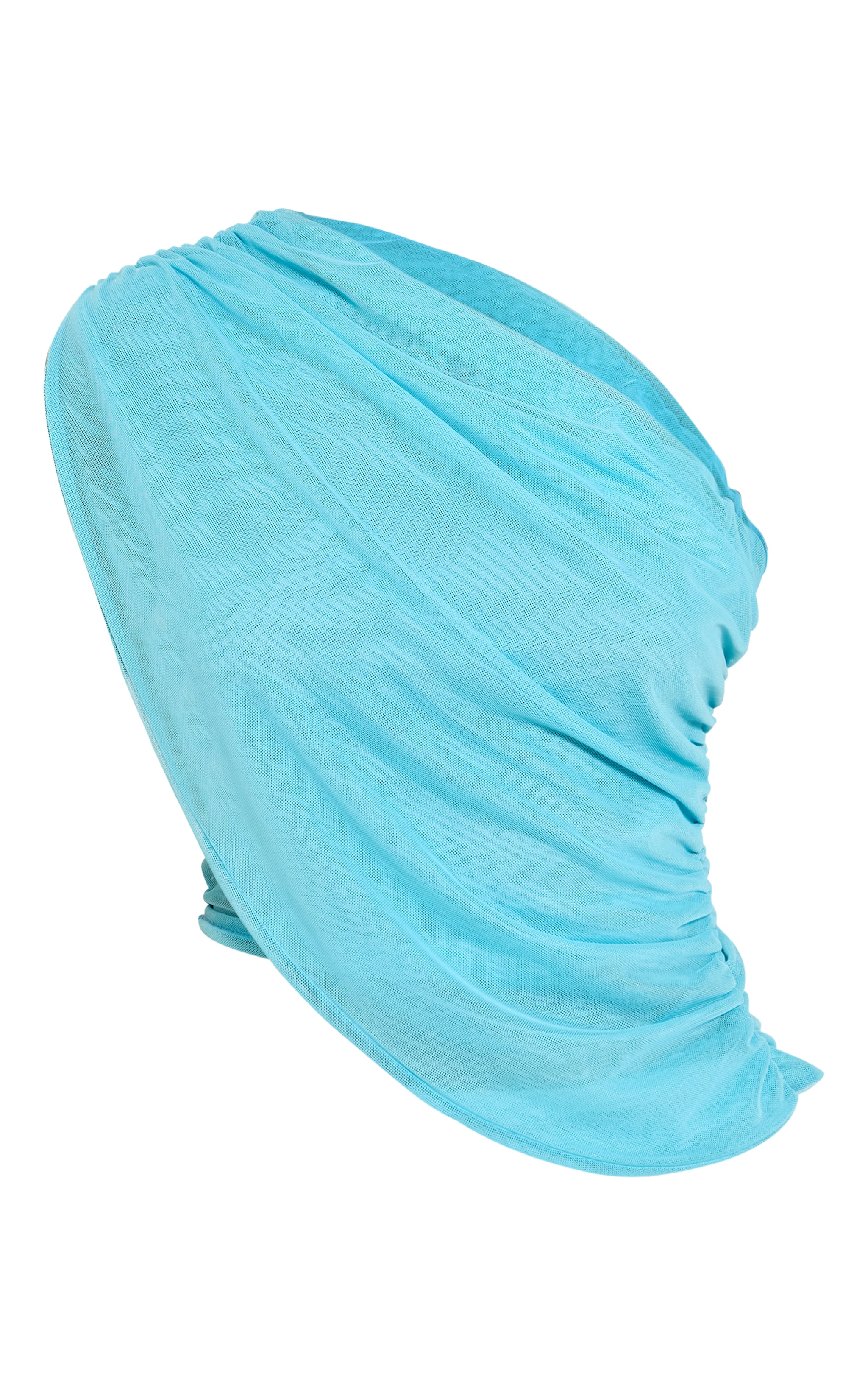 Aqua Mesh One Shoulder Ruched Top image 5