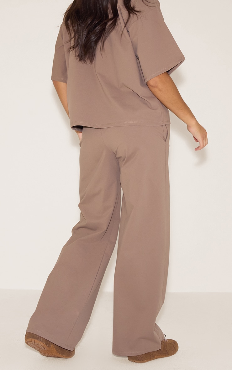 Chocolate Interlock Straight Leg Pants image 3