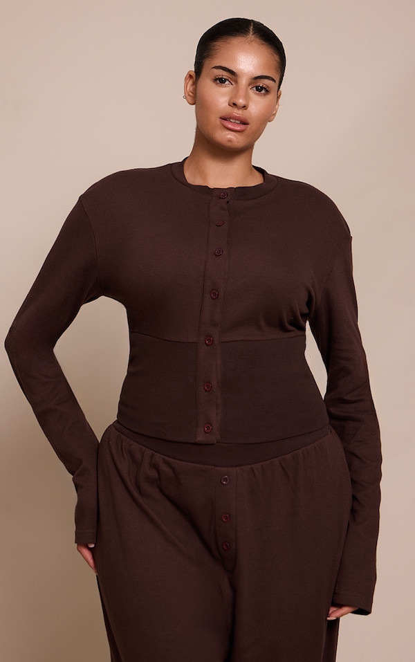 Plus Top très doux marron foncé