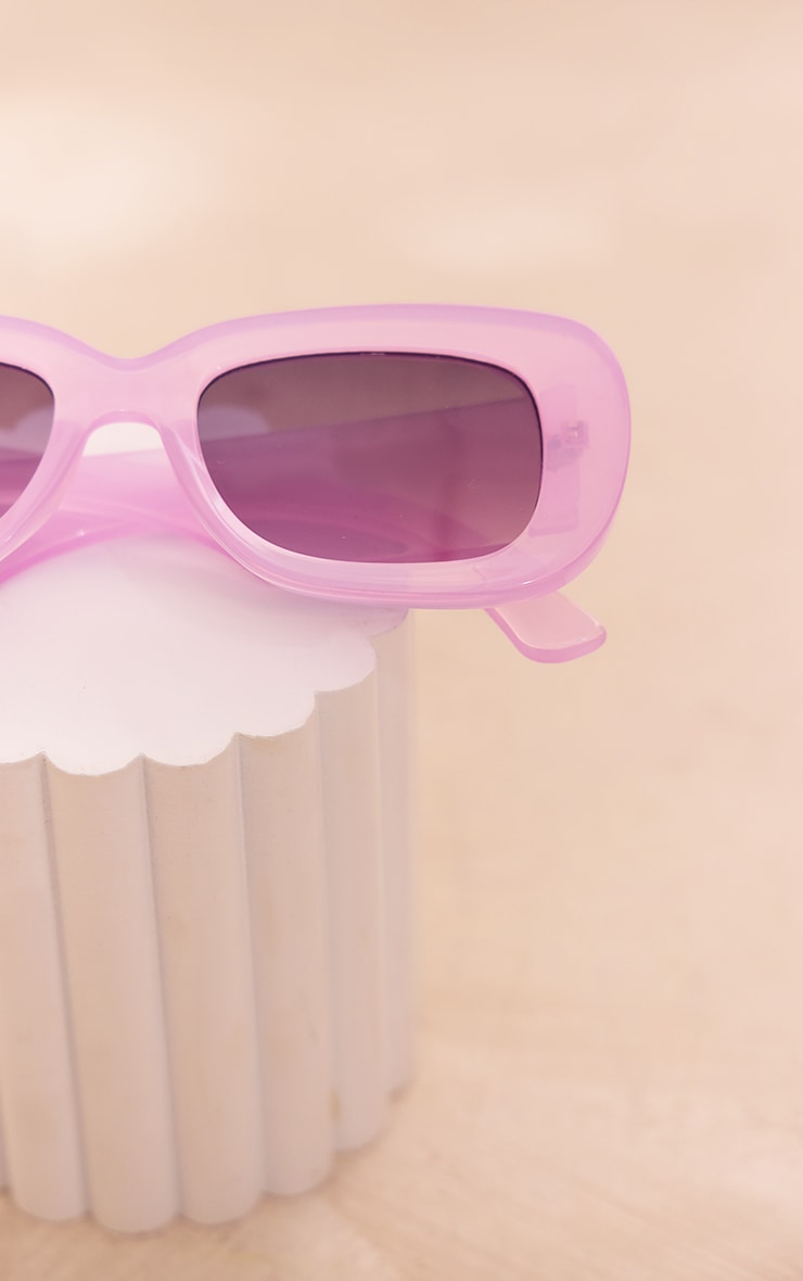 Baby Pink Oversized Retro Sunglasses image 3