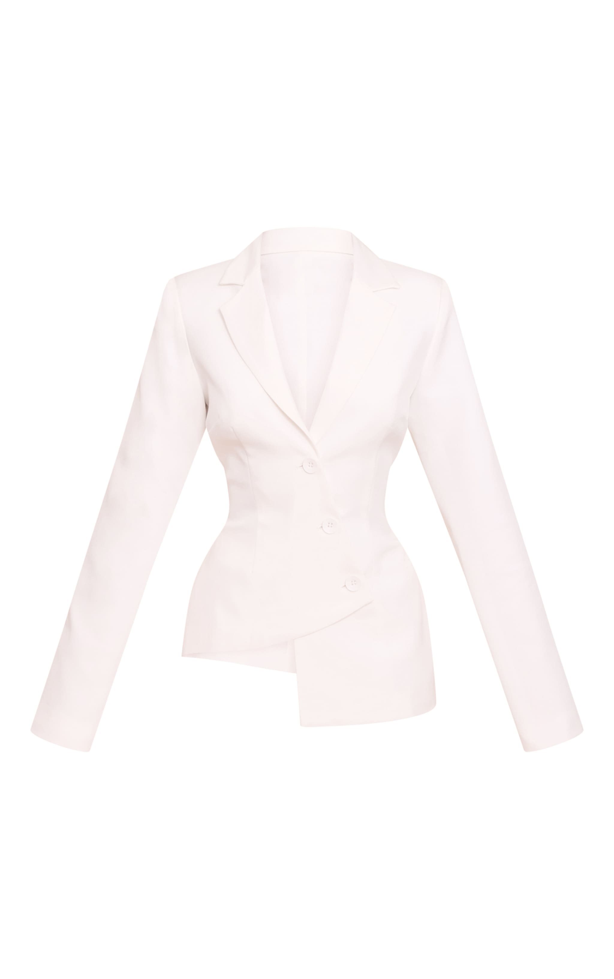 Blazer blanc à boutons asymétriques image 5