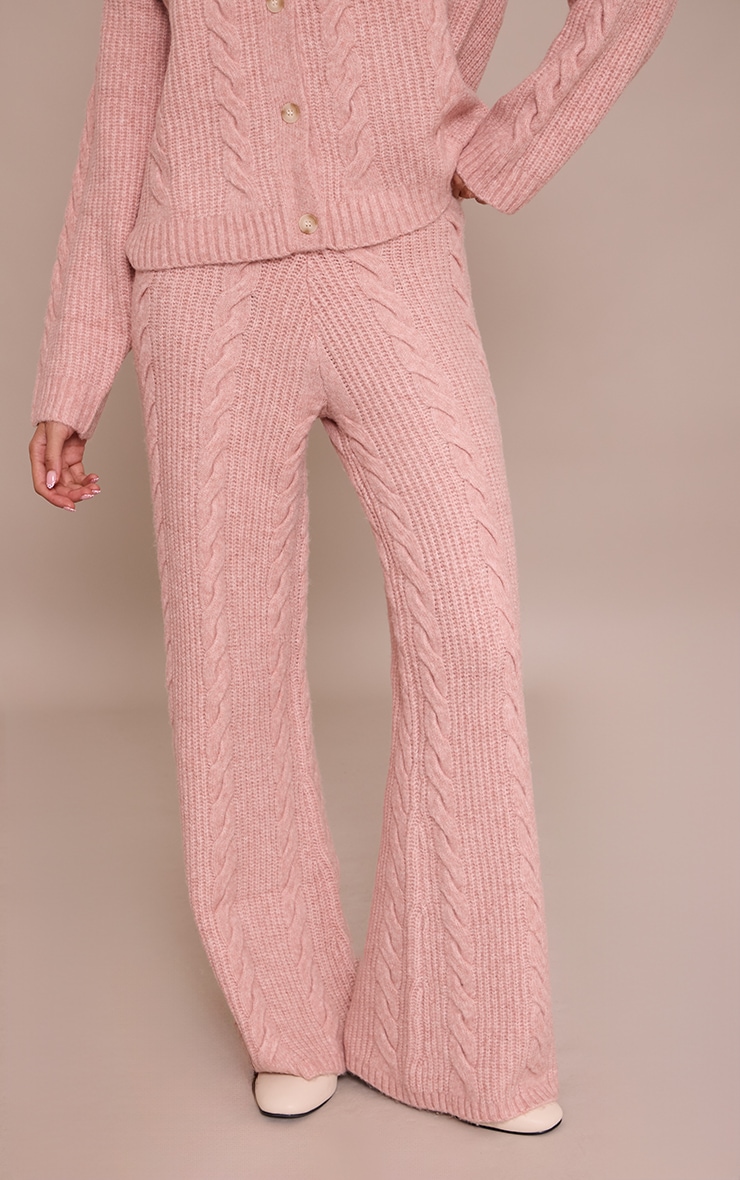 Pink Cable Knit Pants image 2