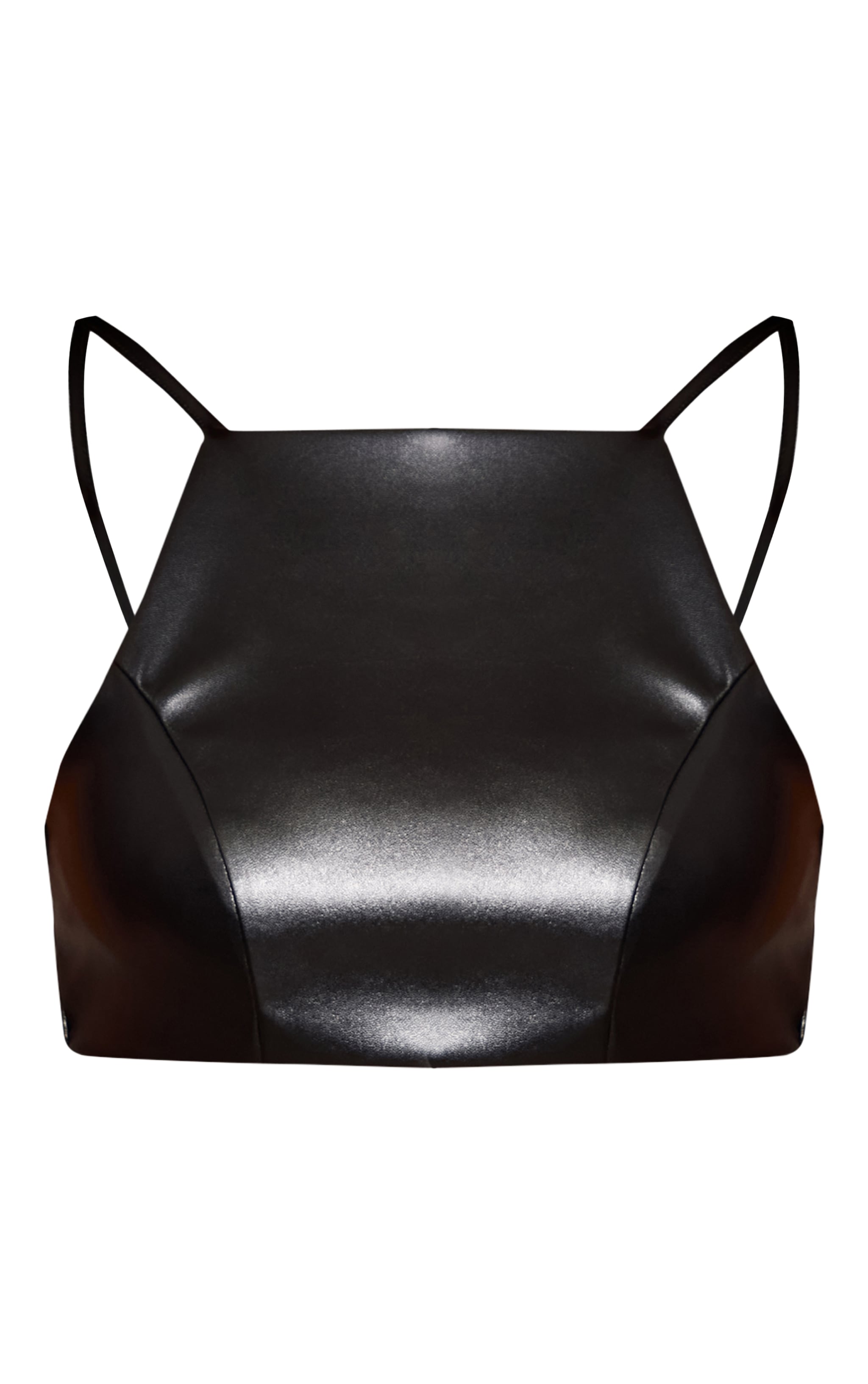 Petite Top en PU noir à dos nu image 5