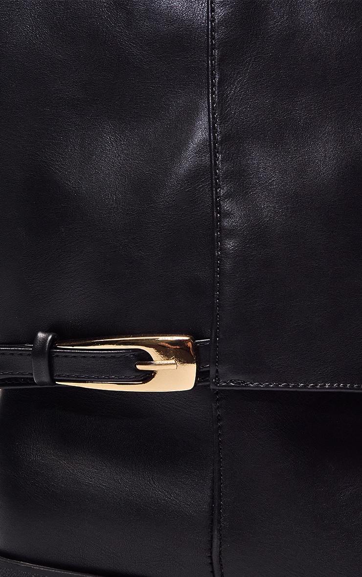 Black Fold Over Riding Knee High Boot image 5