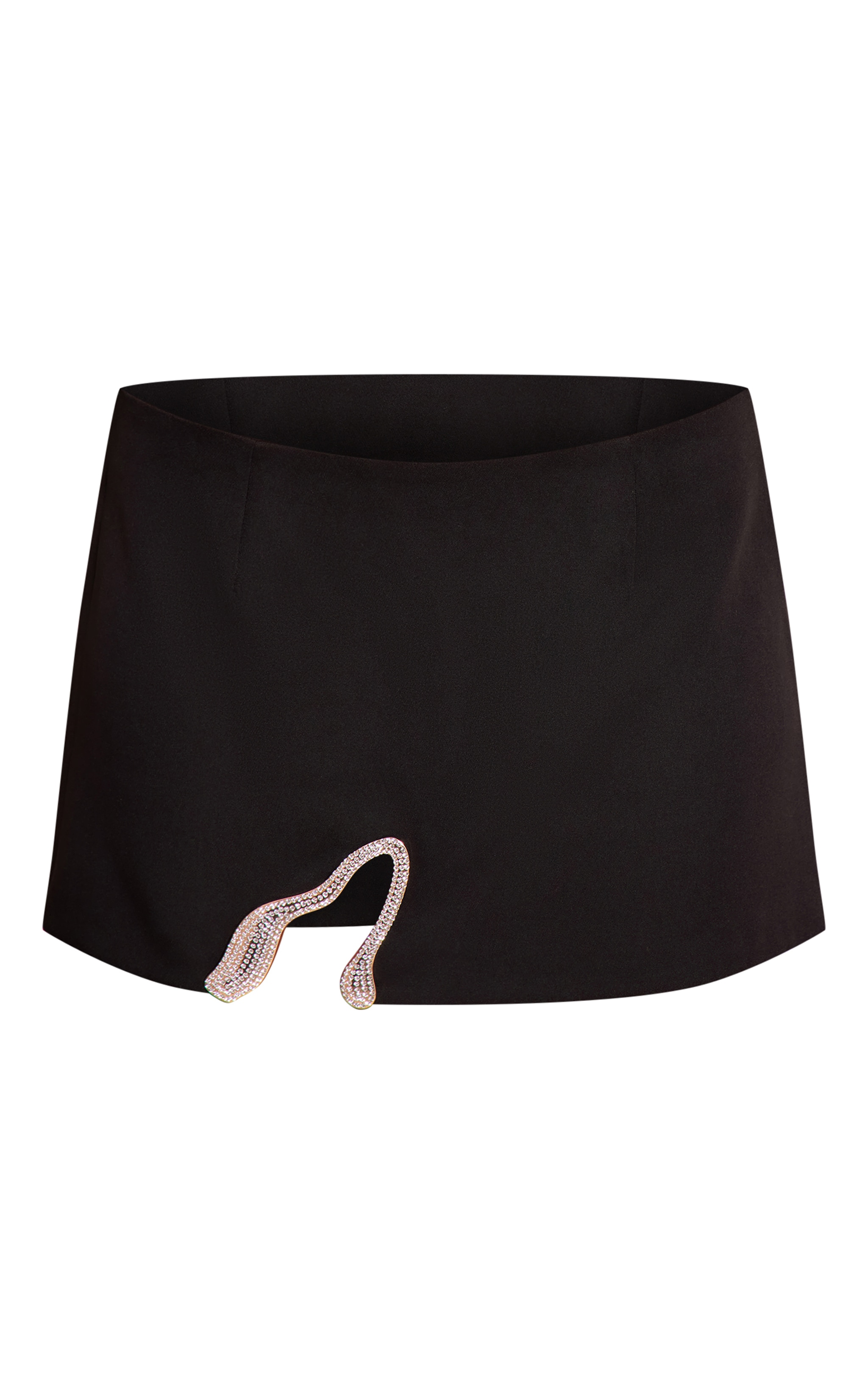 Shape Black Diamante Wave Trim Mini Skirt image 6