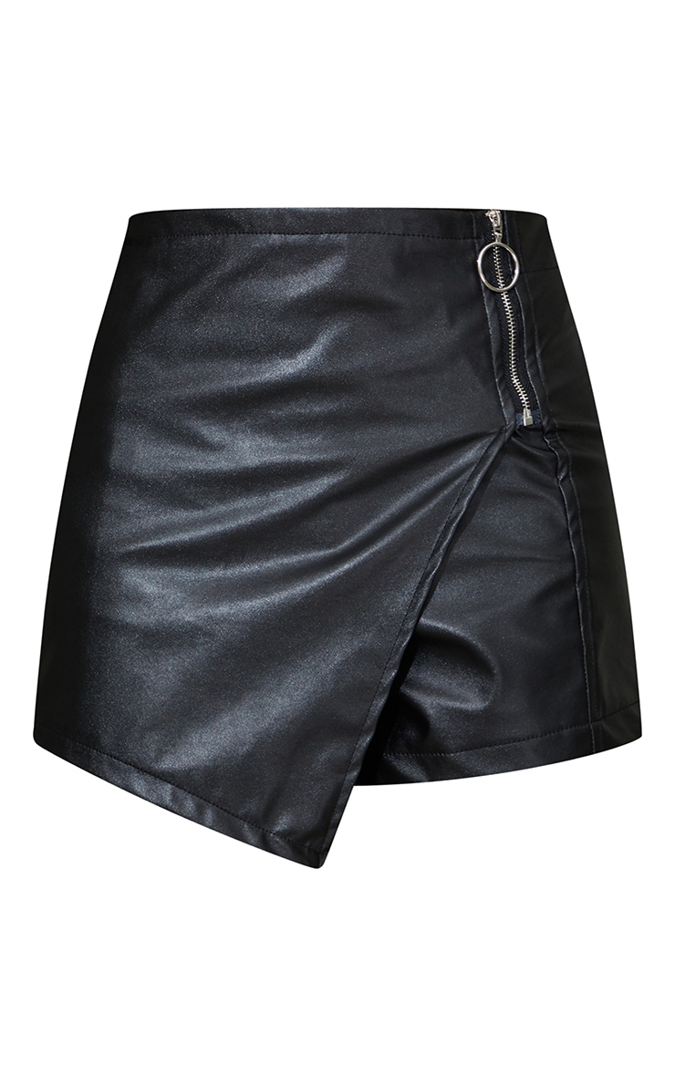 Jupe short simili cuir clearance