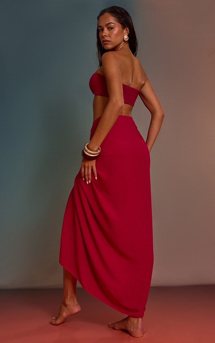 Magenta Woven Floaty Maxi Sarong image 3