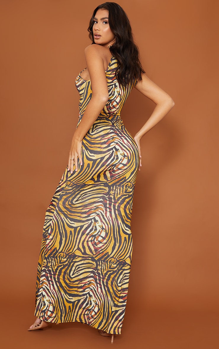 Robe imprimée avec ceinture femme