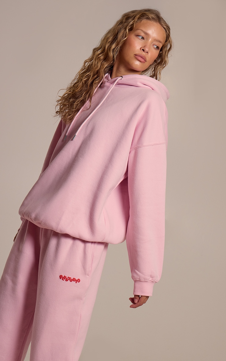 Pink Plt Studio Puff Print Oversized Hoodie image 3
