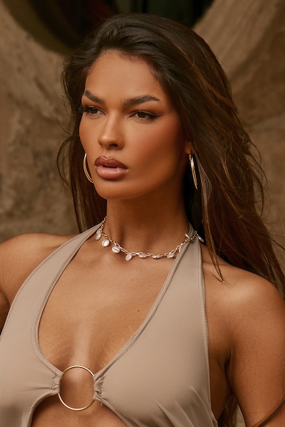 Gold Pearl Chain Choker