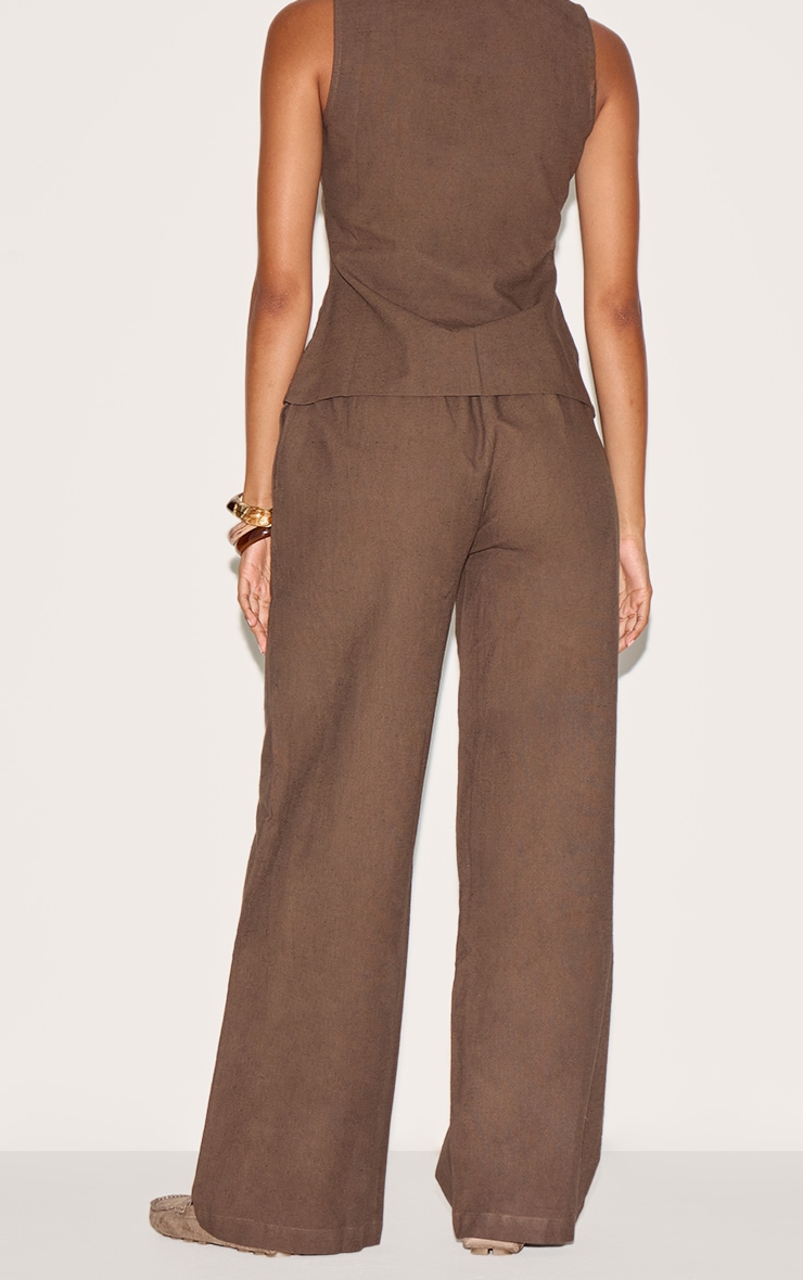 Deep Chocolate Drawstring Wide Pants image 3