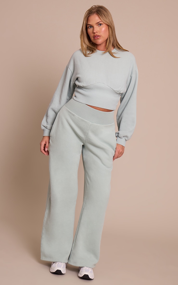 Shape Mint Green Cinched Waist Sweatpant image 1