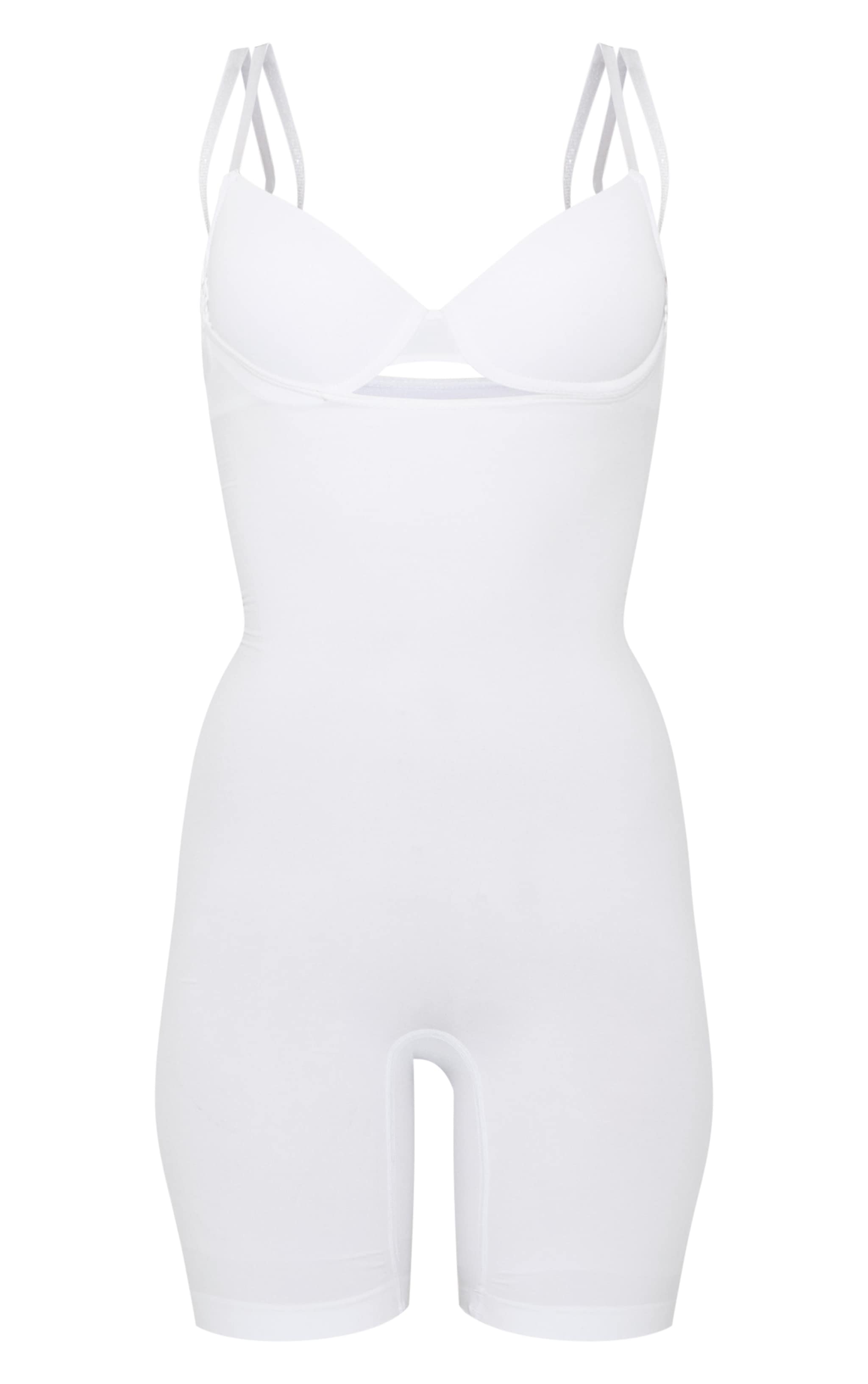 White Underbust Shapewear Bodysuit image 5