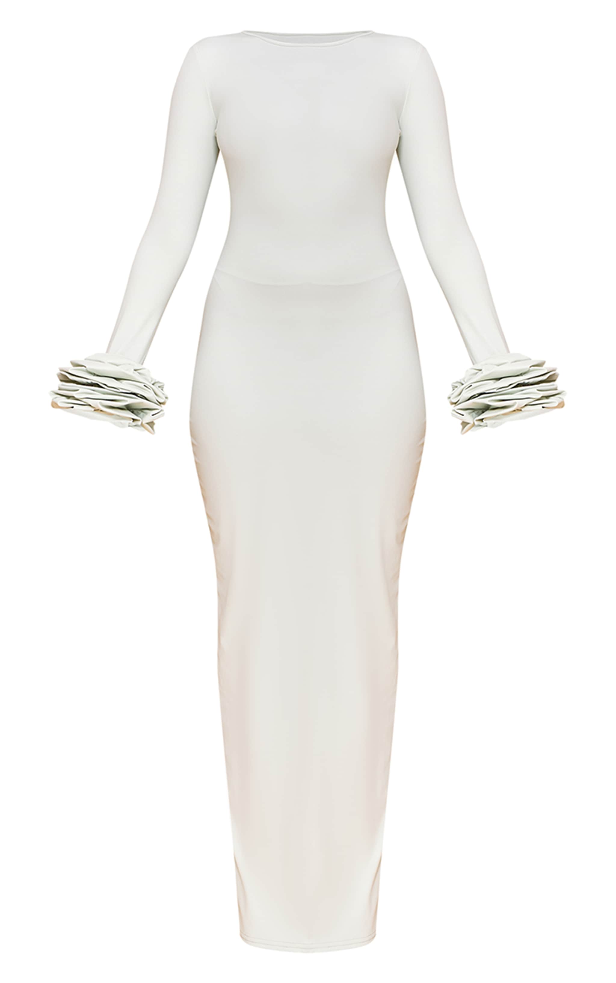 Sage Green Puff Sleeve Maxi Dress image 5