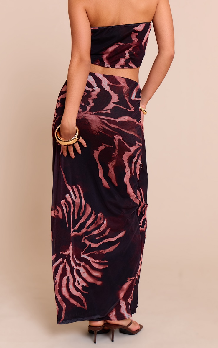 Brown Zebra Print Maxi Skirt image 3