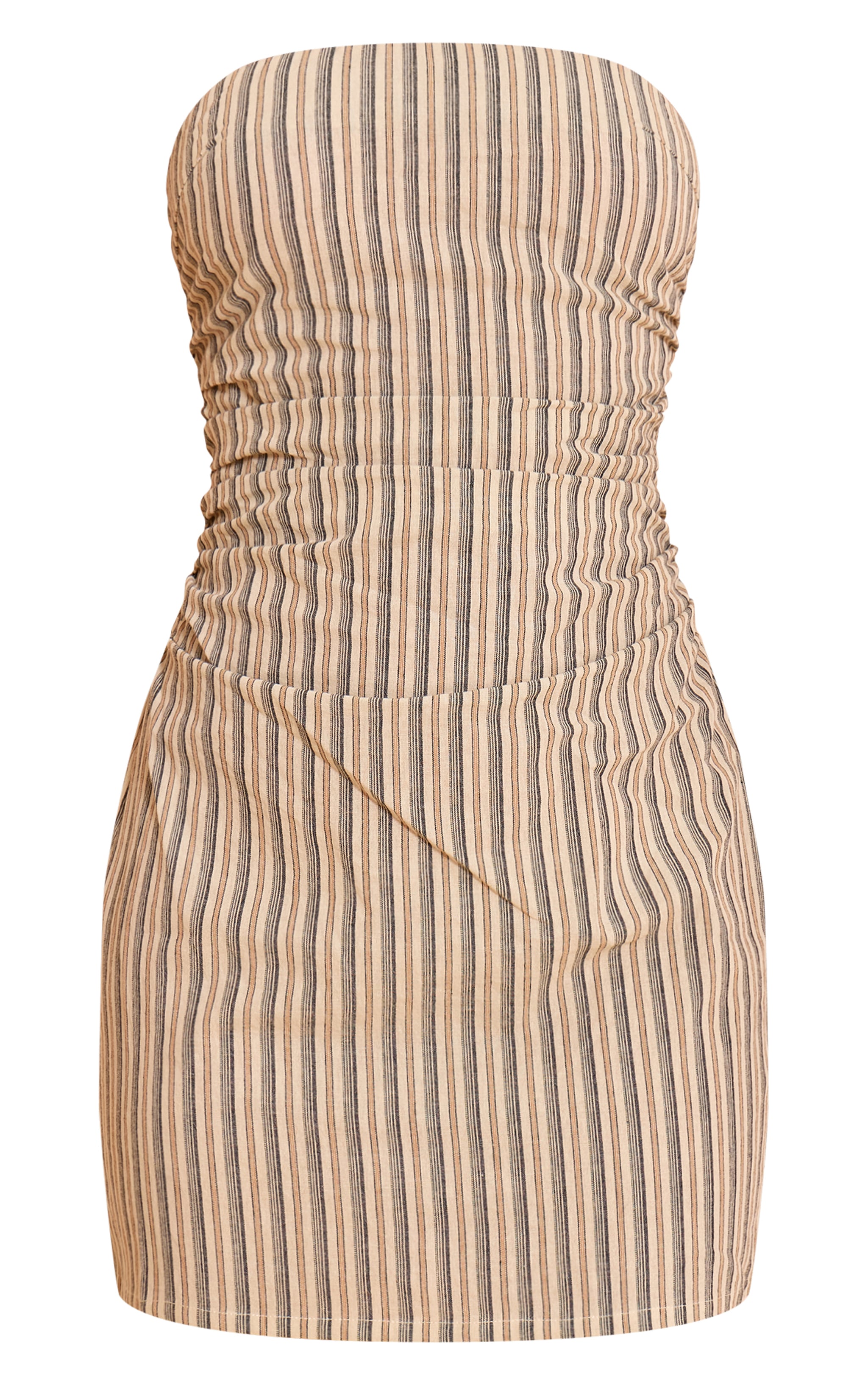 Stone Striped Bandeau Ruched Mini Shift Dress image 5