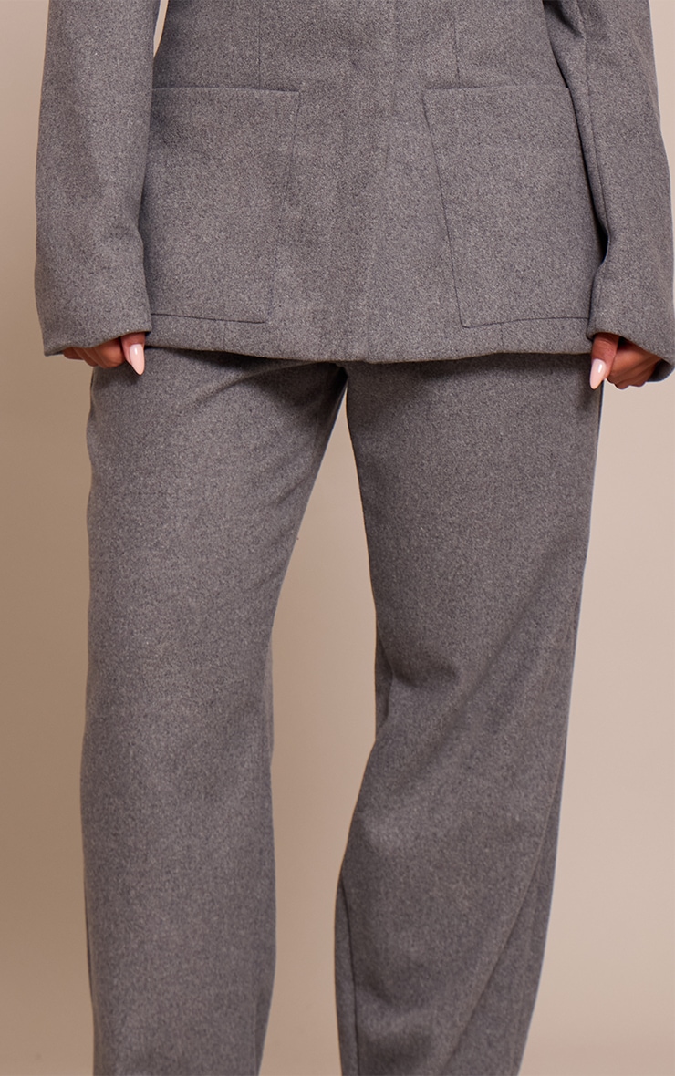 Shape Charcoal Wool-Look Wide Leg Pants image 4