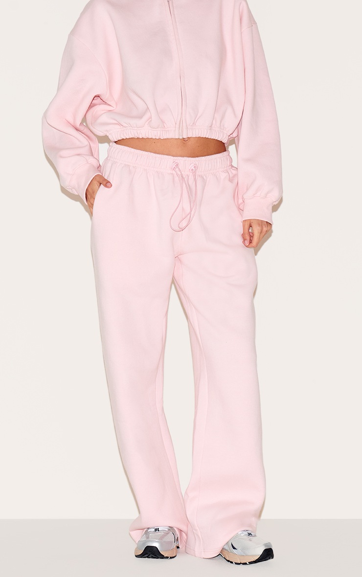 Gingham Drawstring Joggers - Pink/White