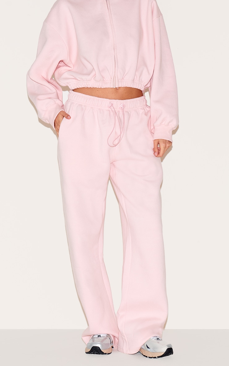 Pantalon de jogging rose layette oversize à cordon de serrage à l'ourlet image 2