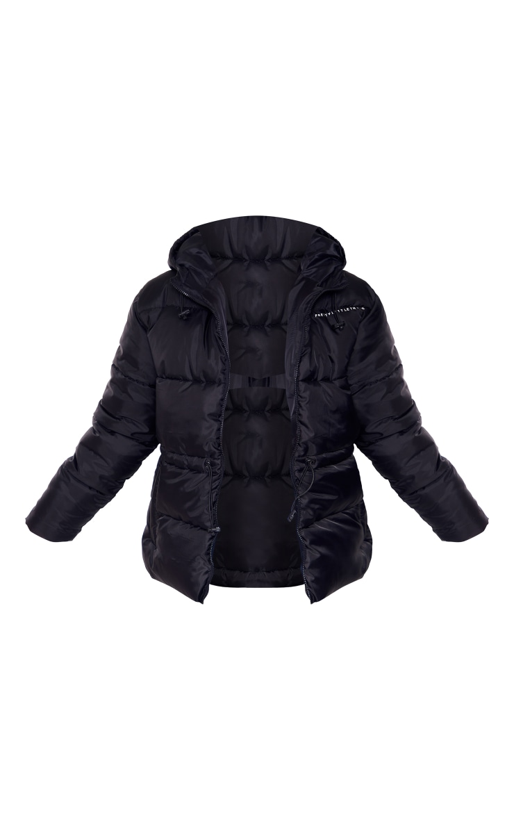 PLT Plus Black Toggle Waist Puffer Coat Plus Size PLT AUS