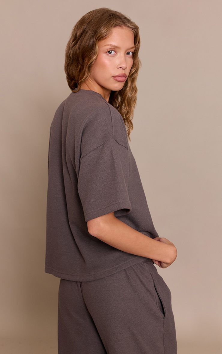 Charcoal Soft Touch Boxy T-shirt image 2
