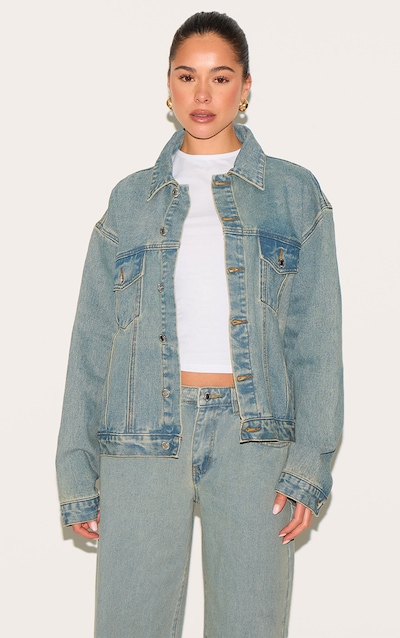 Veste oversize classique en jean vintage
