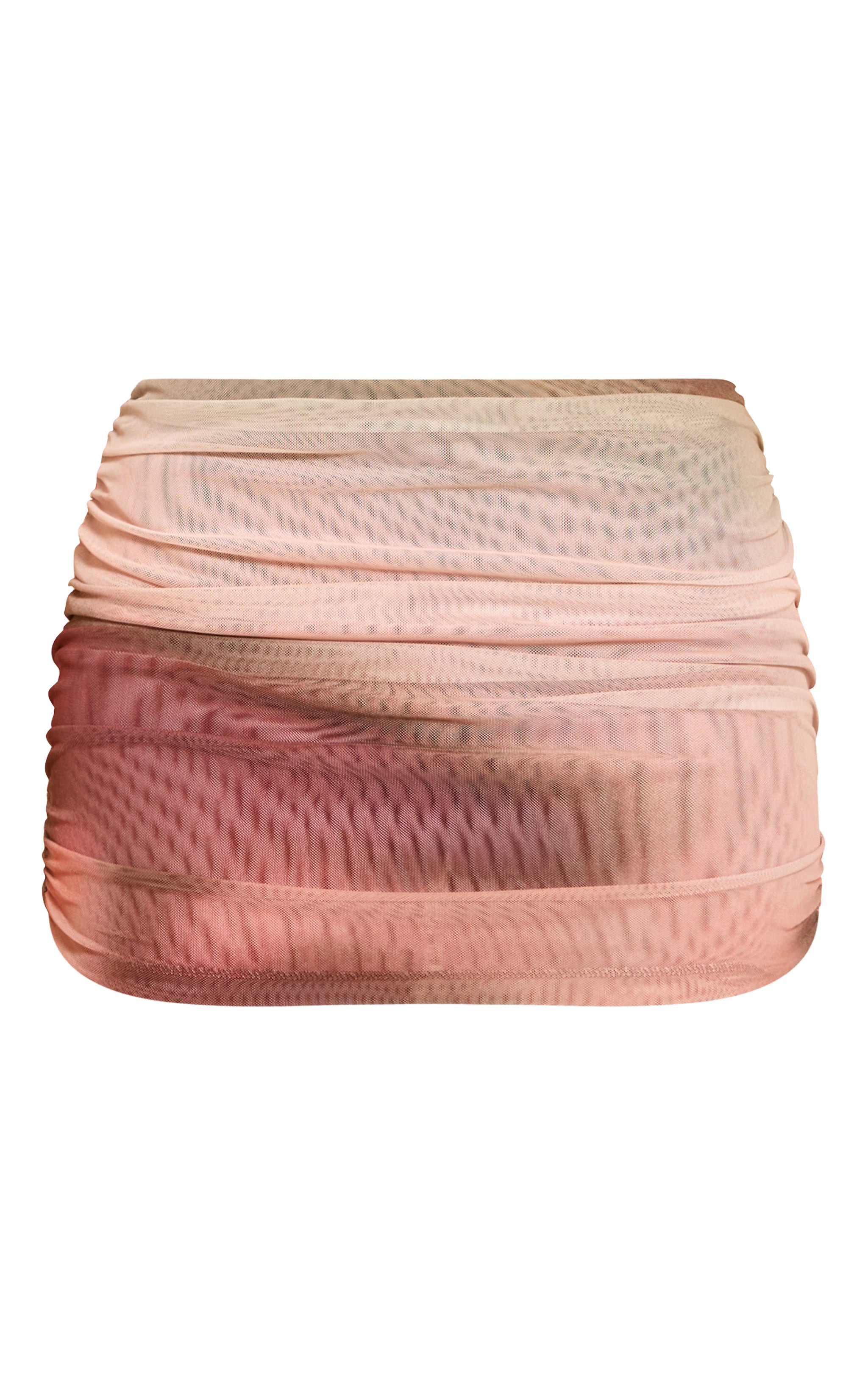 Multi Abstract Print Mesh Ruched Mini Skirt image 6