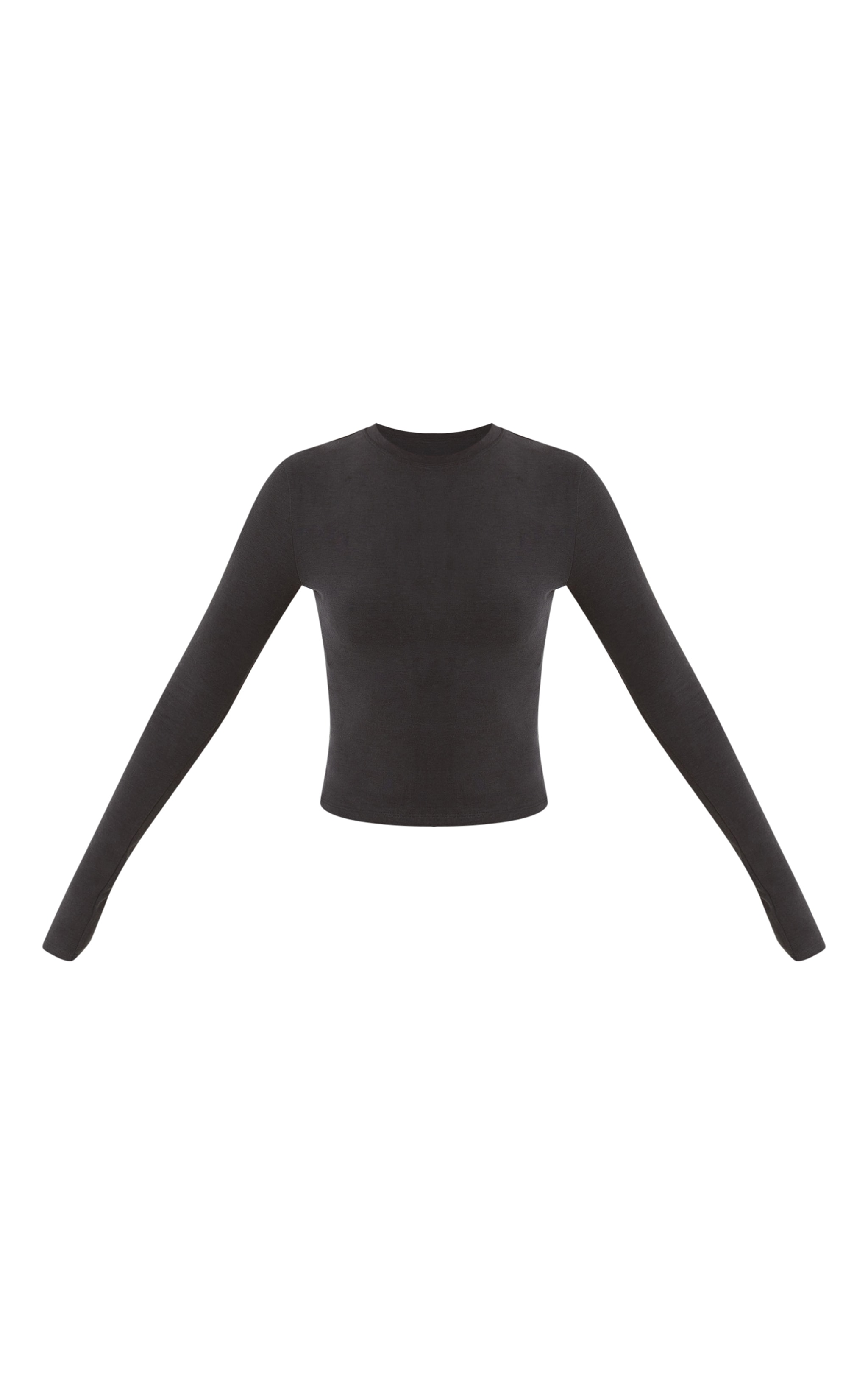 Navy Melange Soft Cotton Long Sleeve Top image 5