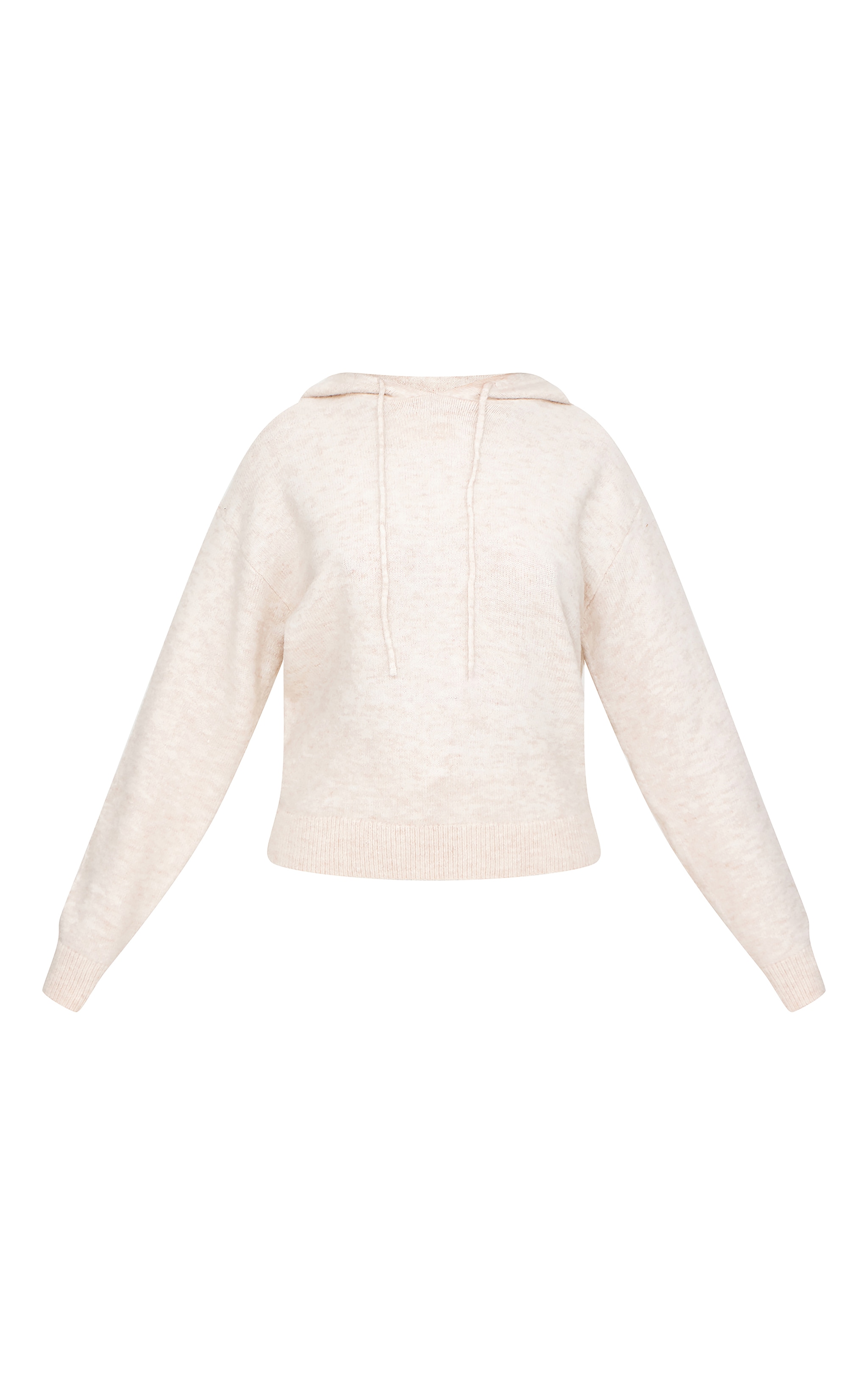 Petite Hoodie en maille tricot avoine image 5