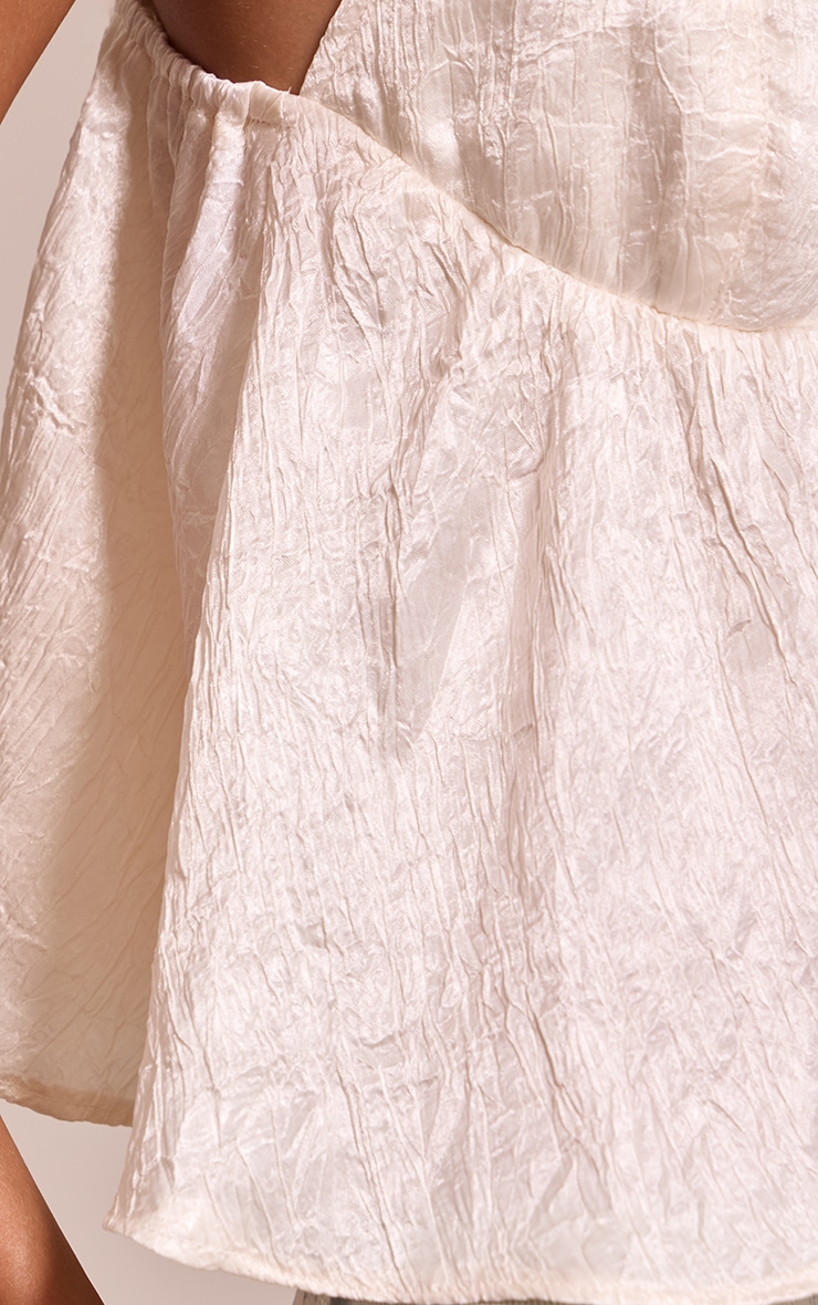 Cream Textured Satin Floaty Cami image 4