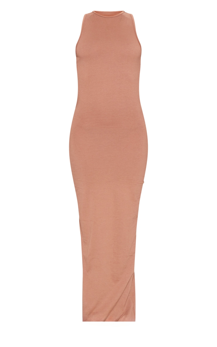 Cotton A-Line Mocha Maxi Skirt main image 1