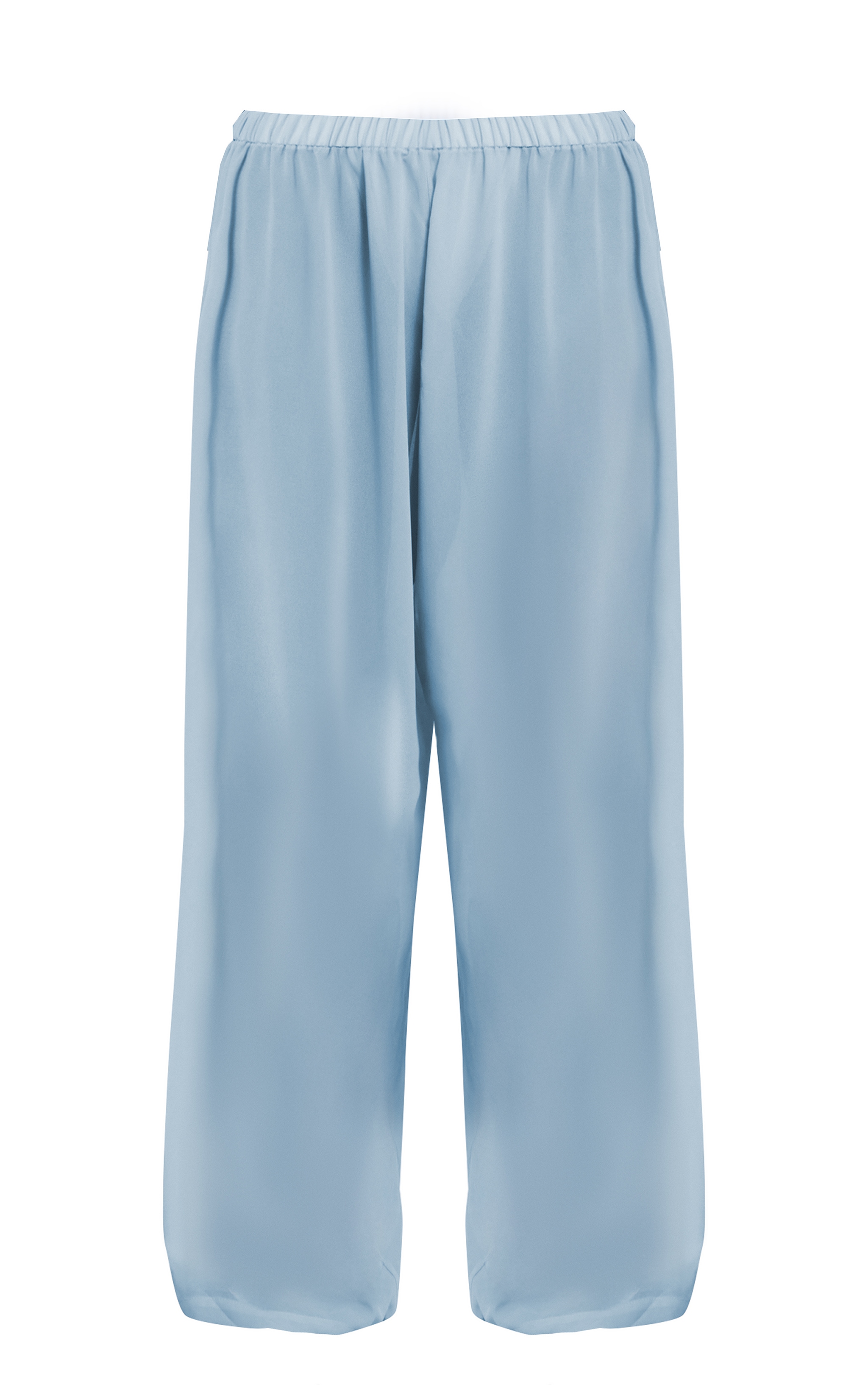 Blue Chiffon Wide Leg Beach Pants image 5