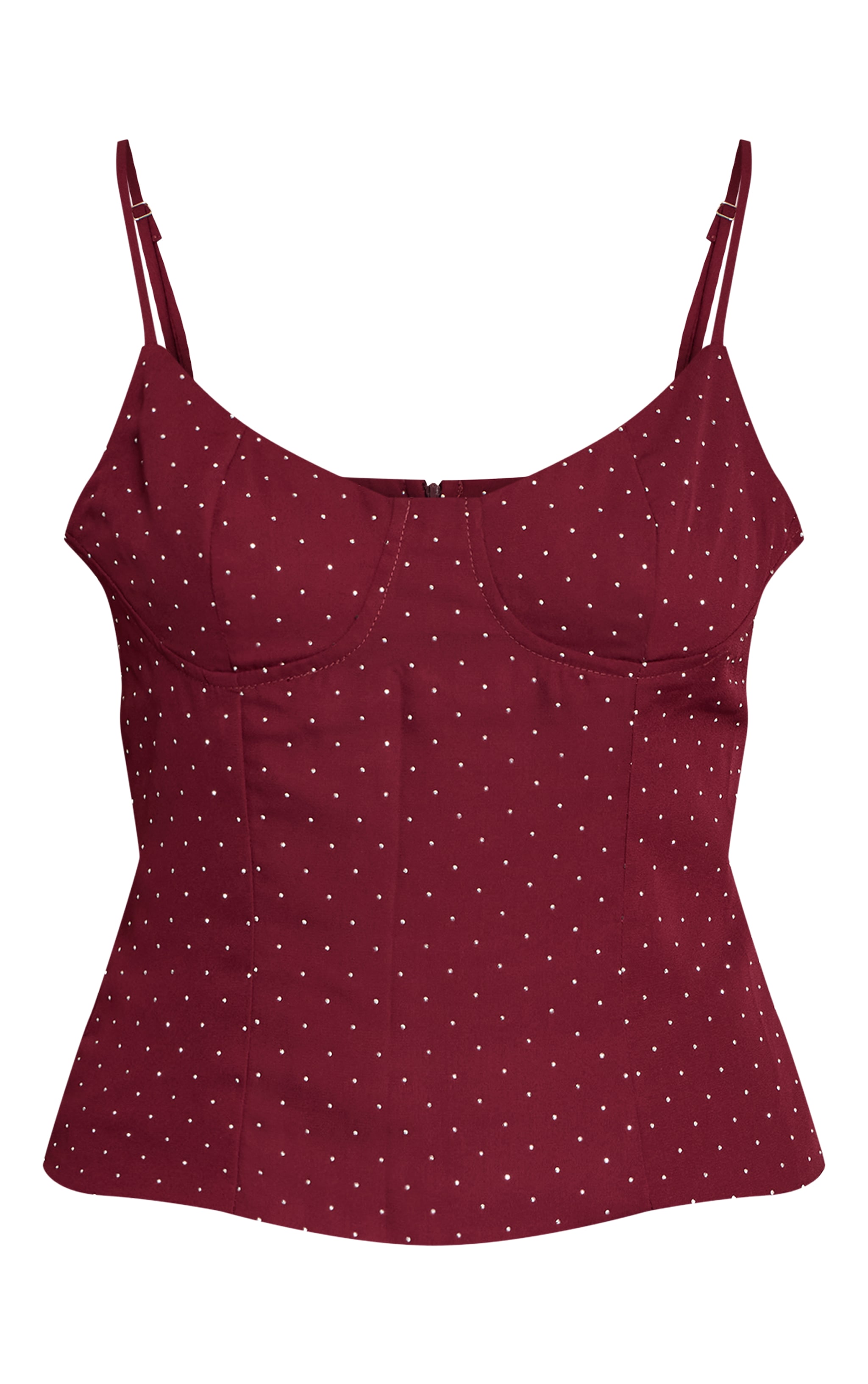 Deep Wine Diamante Cami image 5