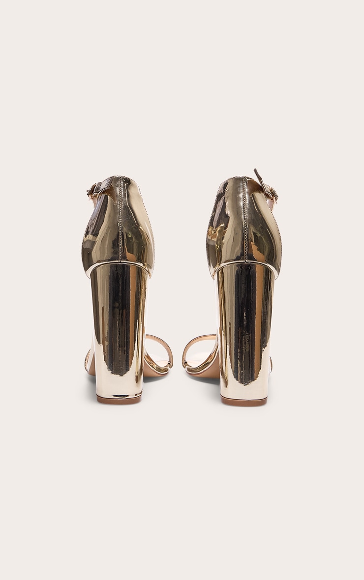 May Gold Block Heeled Sandal image 3