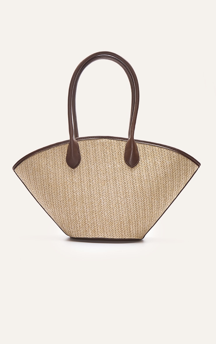 Raffia Bucket Tote Bag image 3
