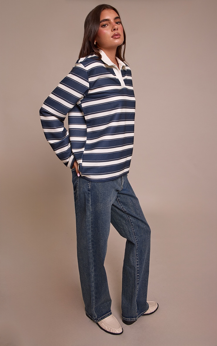 Vintage Mid Waist Comfort Stretch Straight Leg Jeans image 2