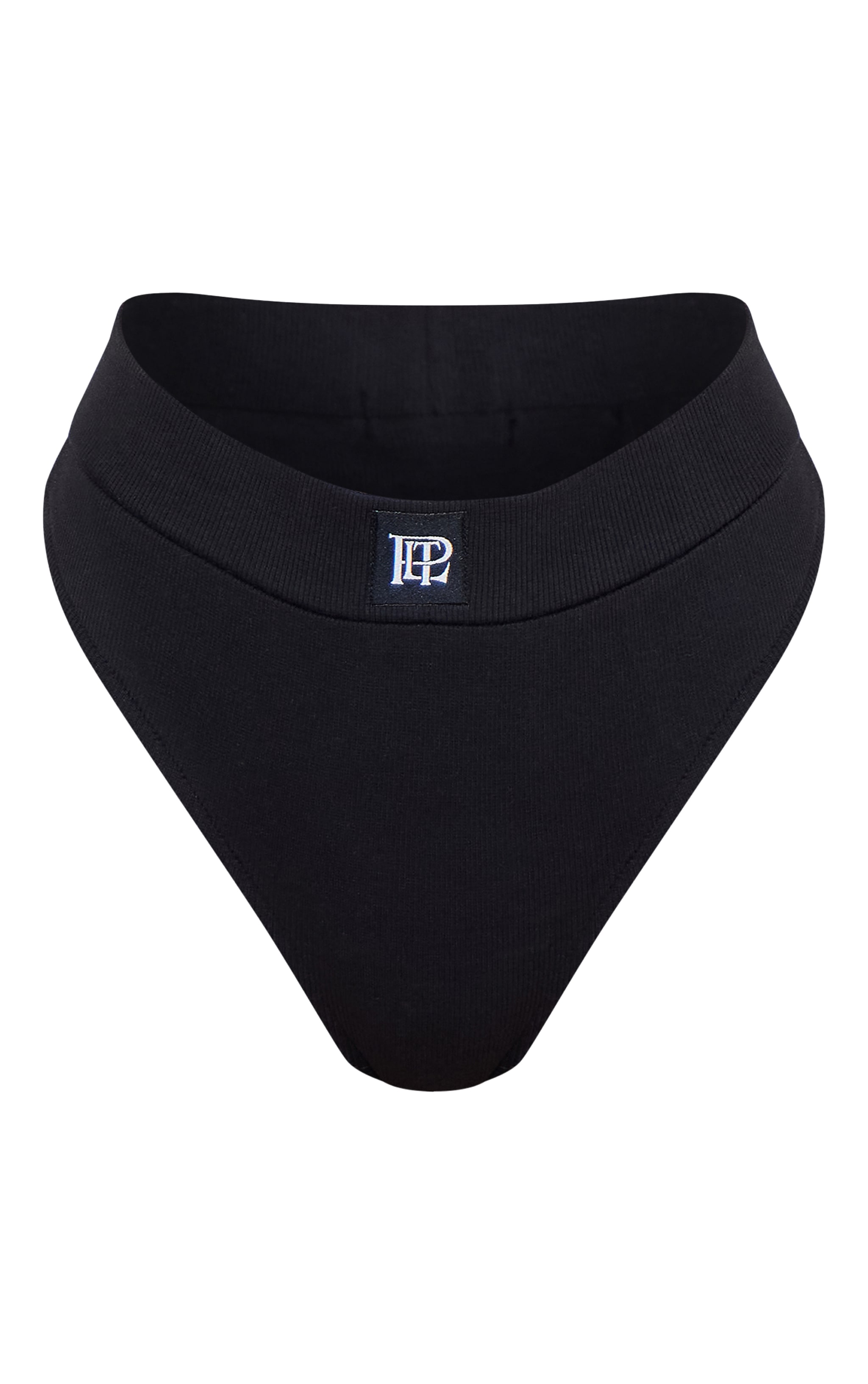 PrettyLittleThing Culotte de pyjama tonal élastique noire à taille haute image 5