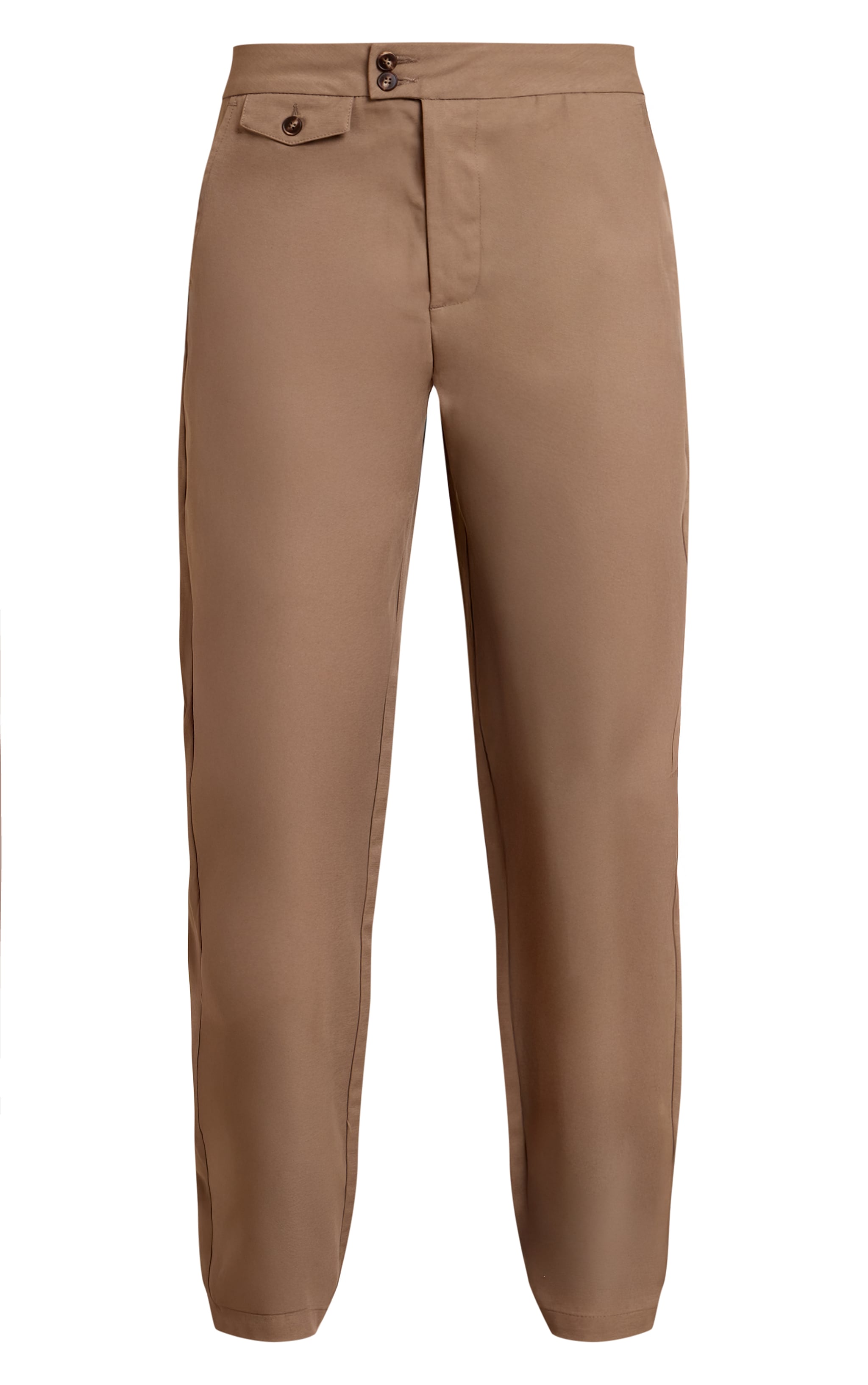 Tall Khaki Woven Button Pants image 5