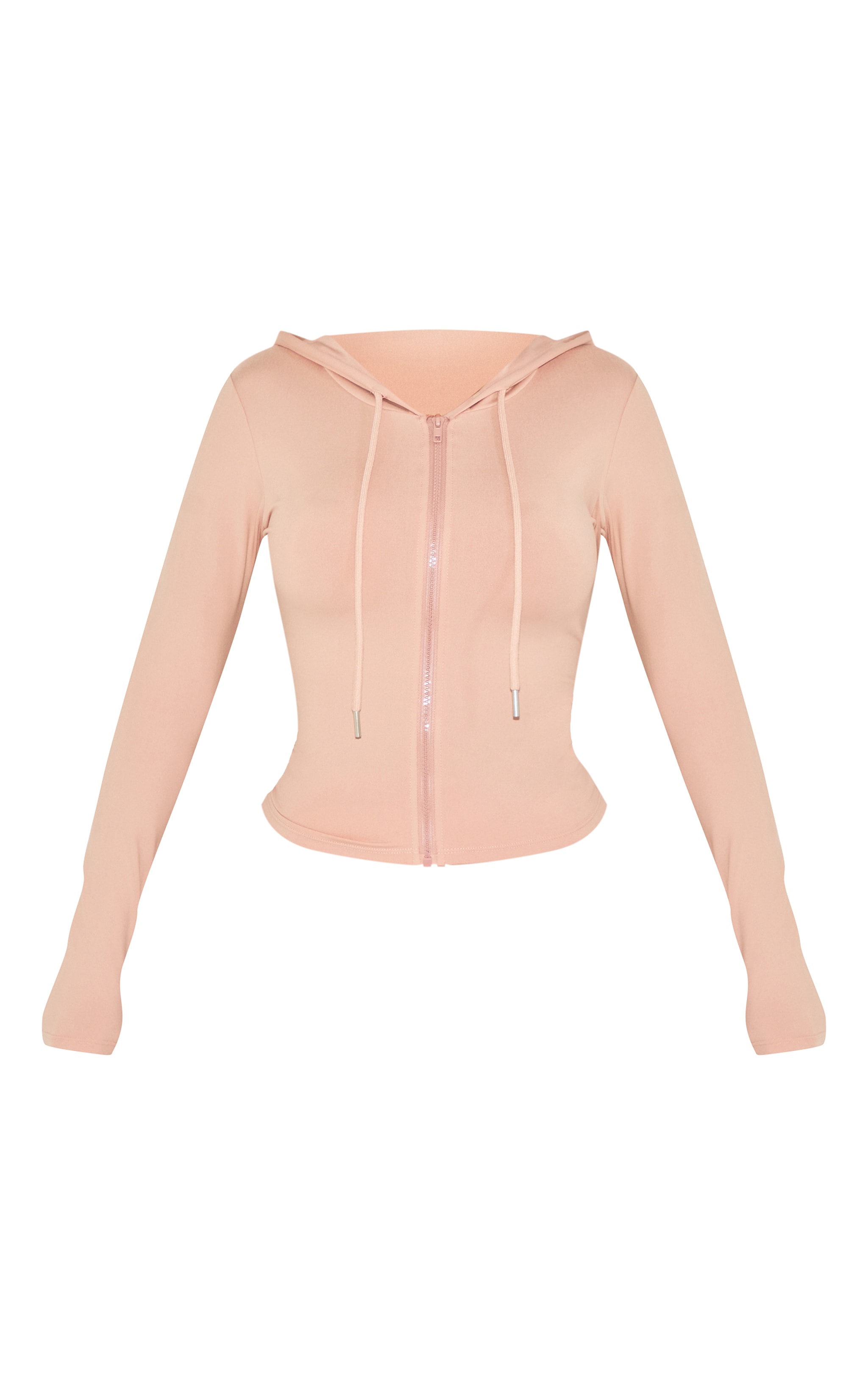Shape Hoodie sculptant rose pâle à zip image 5