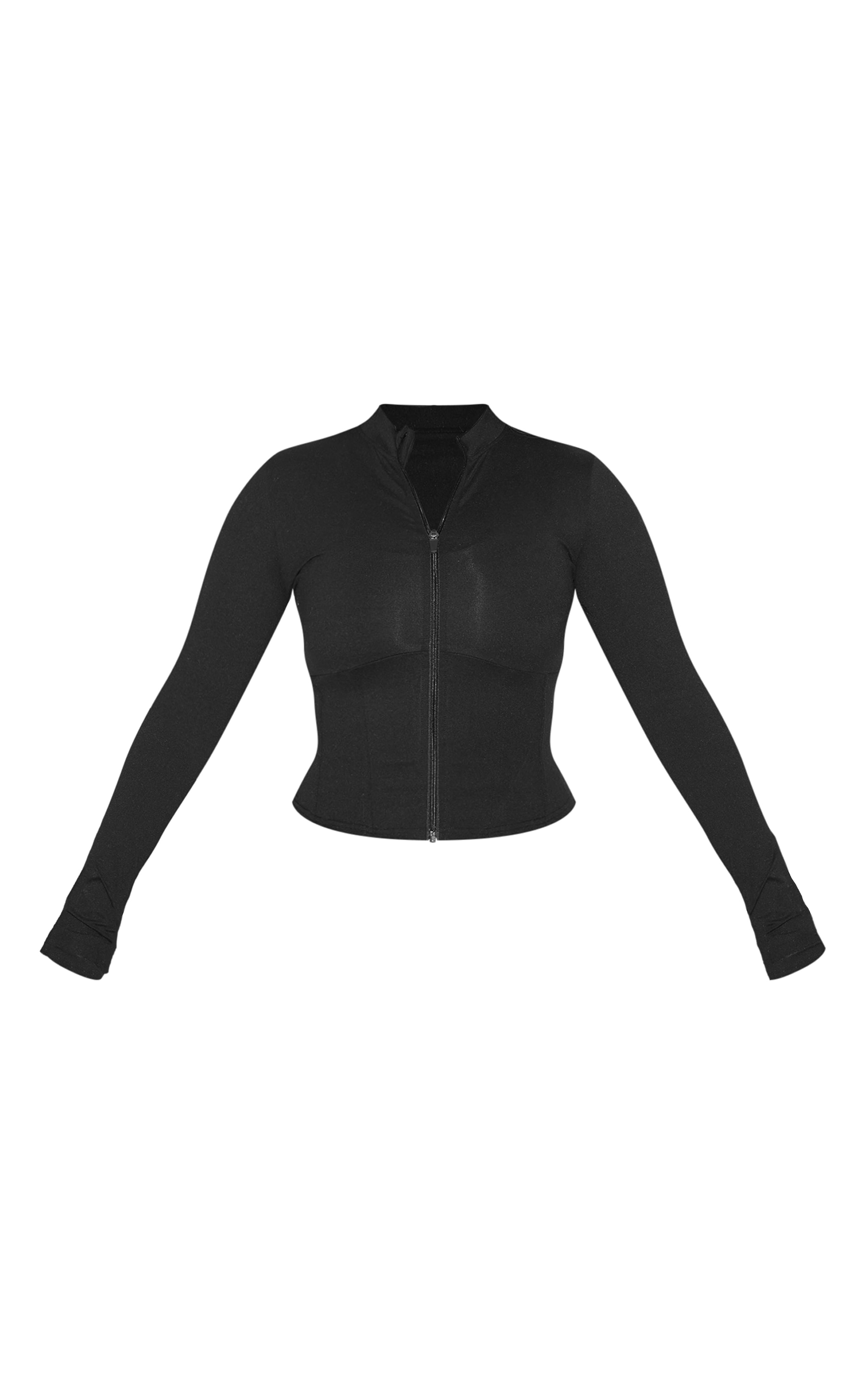 Shape Veste de sport noire à zip devant et liséré sous le buste image 5