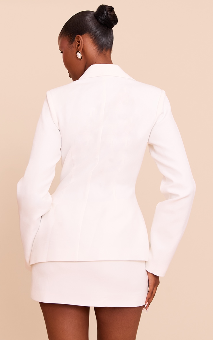 Blazer blanc à boutons asymétriques image 2