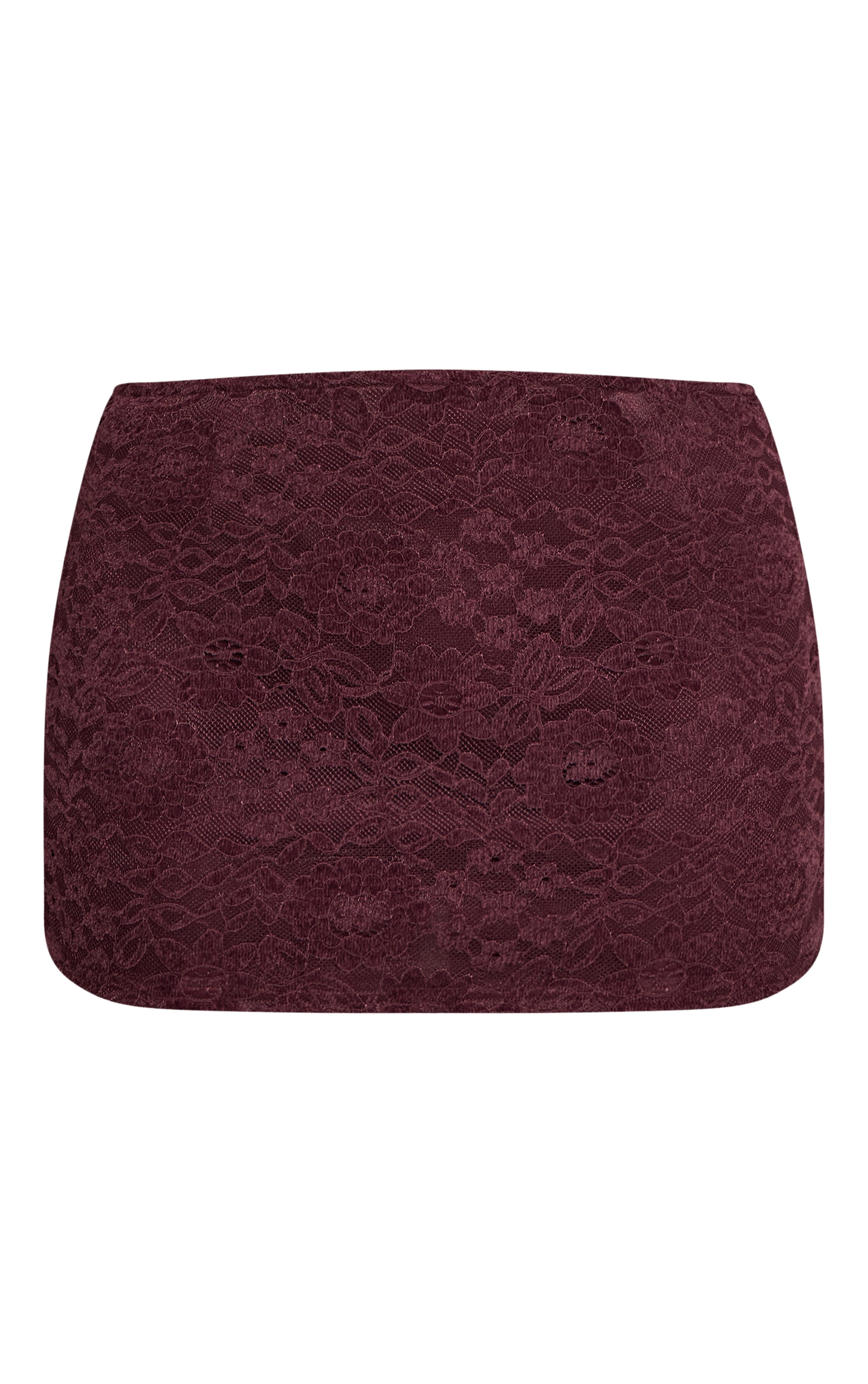 Mini-jupe en dentelle rouge vin foncé image 6