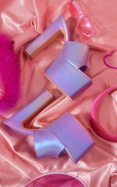 Fire Colors and Turquoise Purple Slide Sandals
